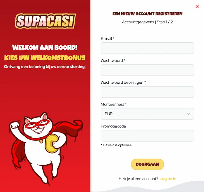 Supacasi Casino reg